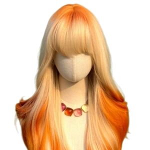 Blonde and Orange Ombre Wig